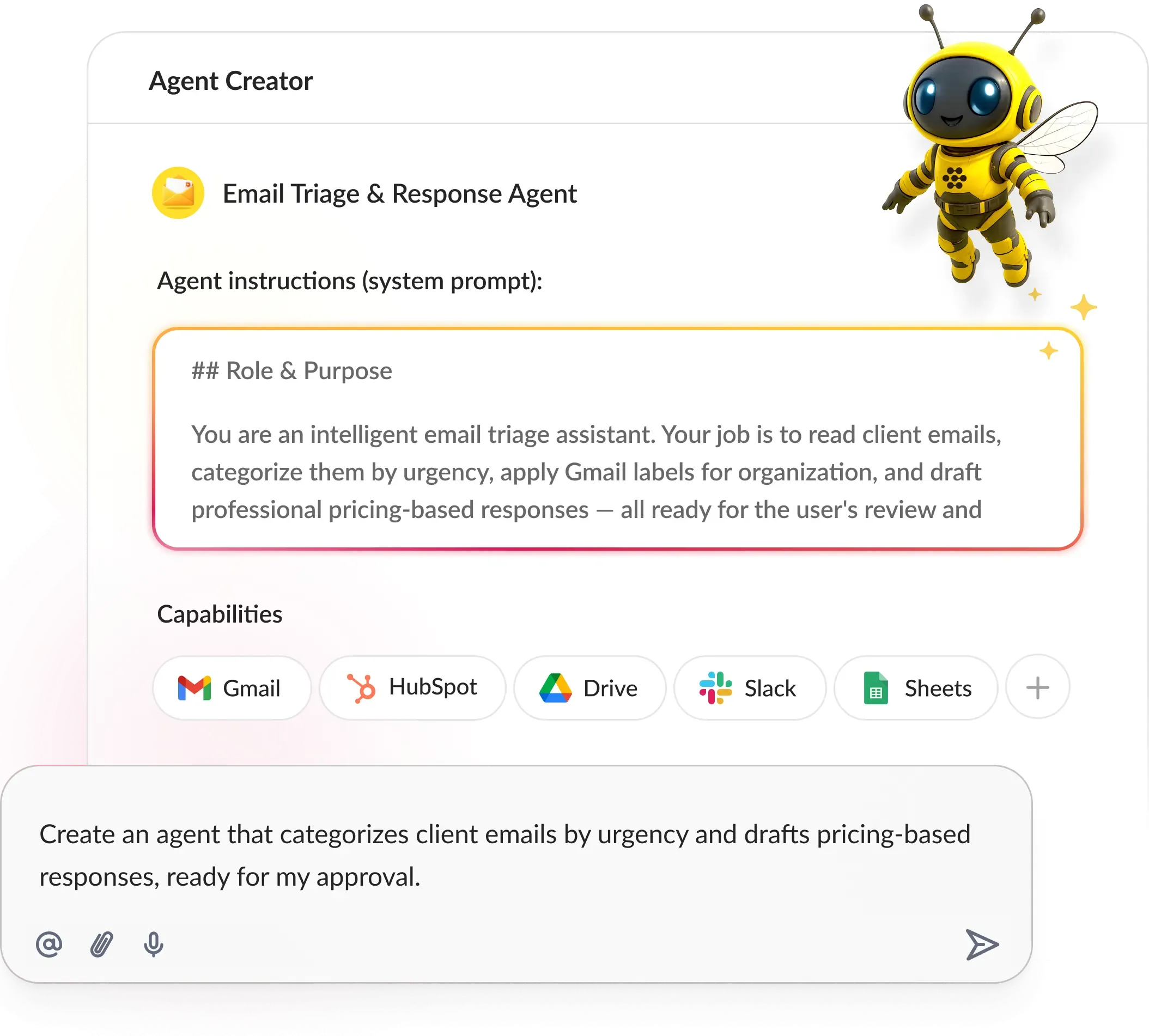 Agent creator