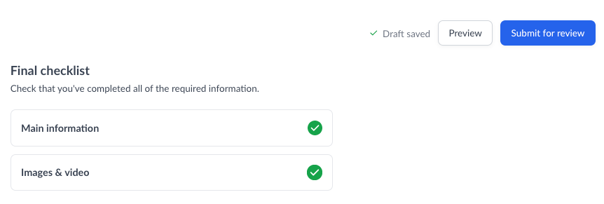 Final marketplace listing checklist